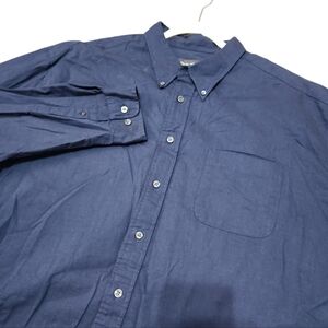 Eddie Bauer Long‎ Sleeve Men's Navy Button-down Size XXL